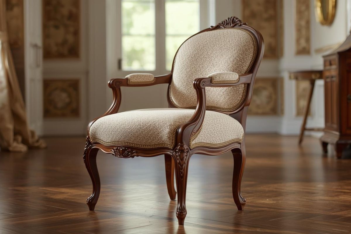 優美な曲線を描く猫脚のダイニングチェア