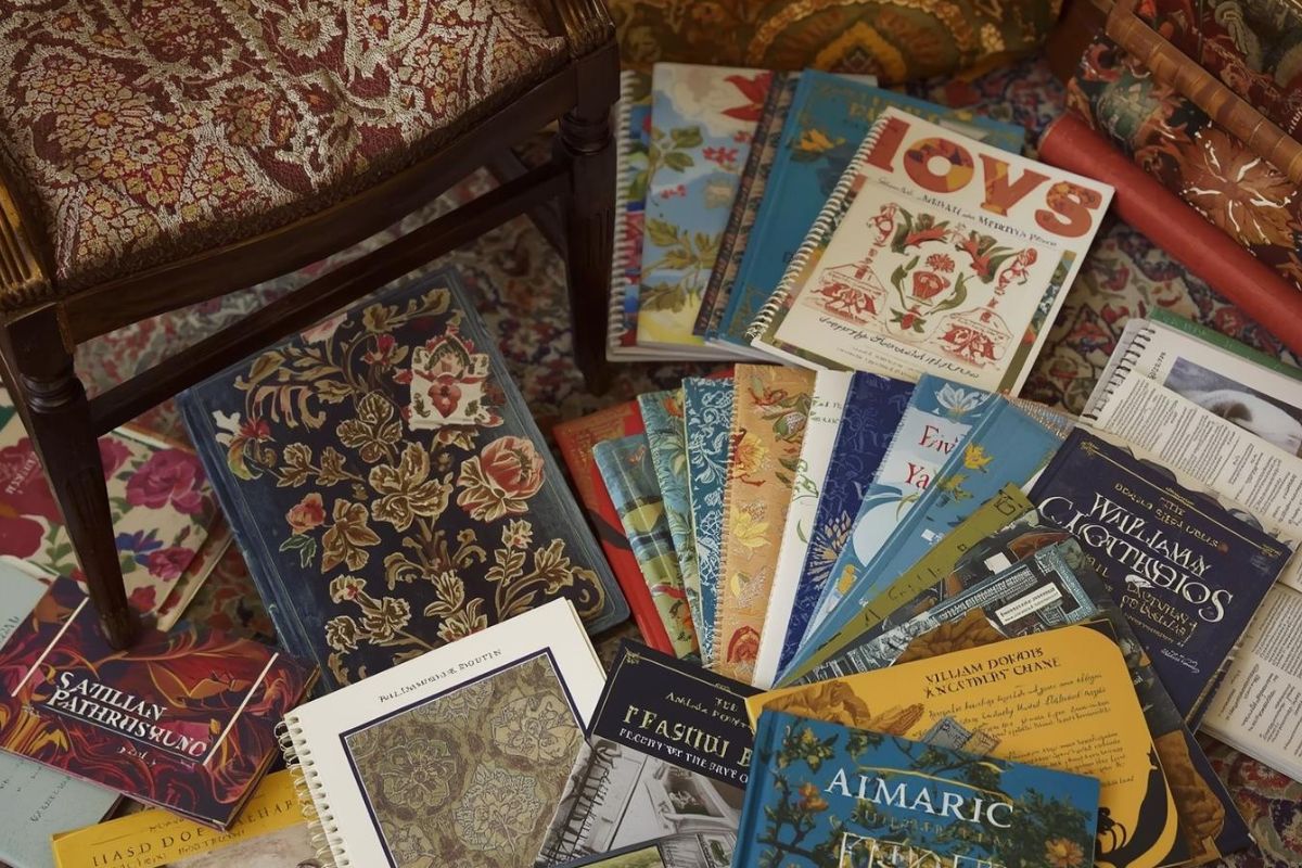 様々な色や柄のファブリックサンプル