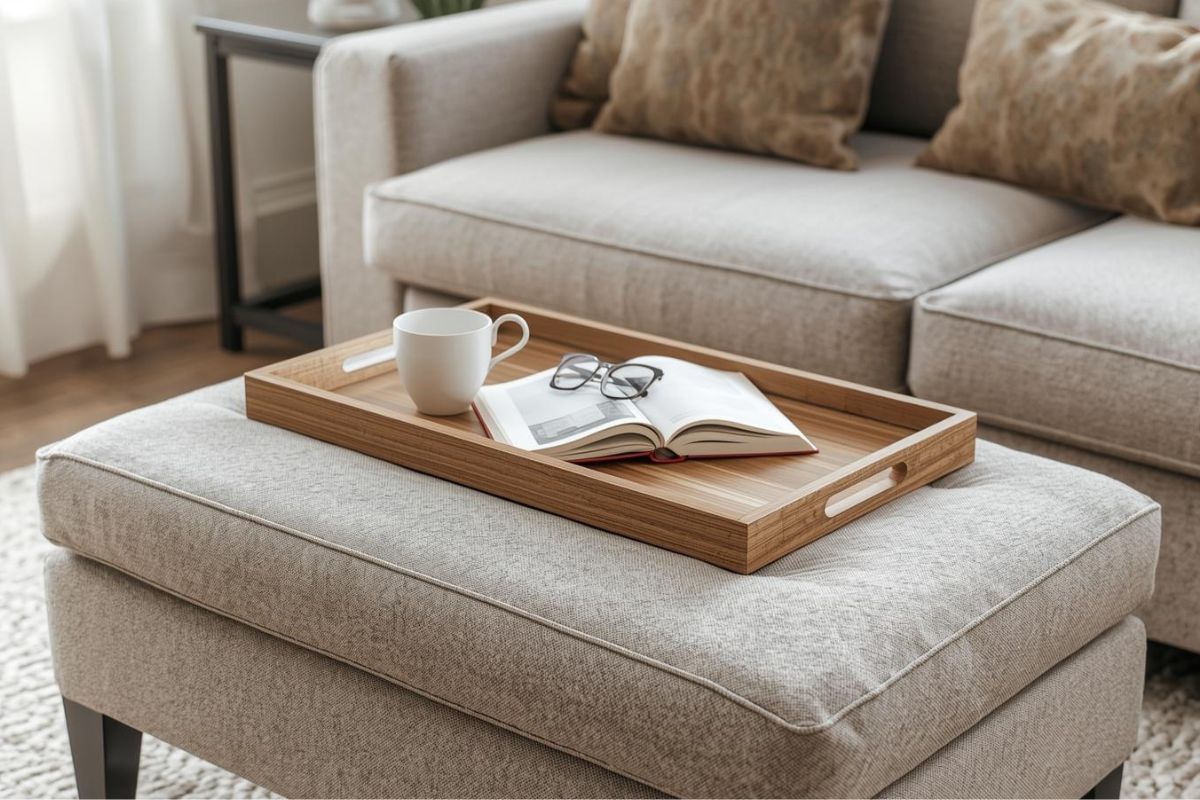 リビングで様々な用途に使われるスツール