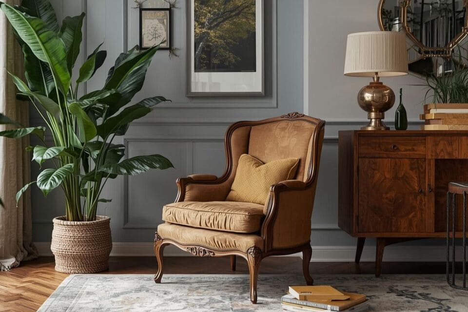 古い家具を大切に手入れして使う様子