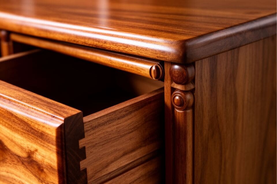 ネジ穴のない美しい木製家具の接合部