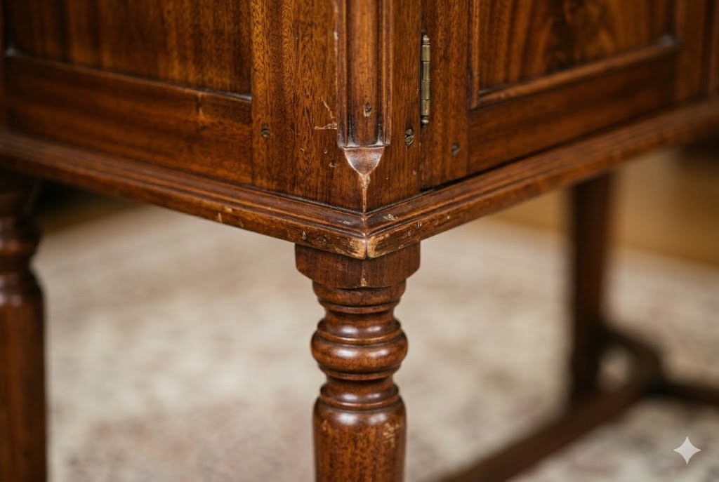 家具の細かな傷を確認する様子