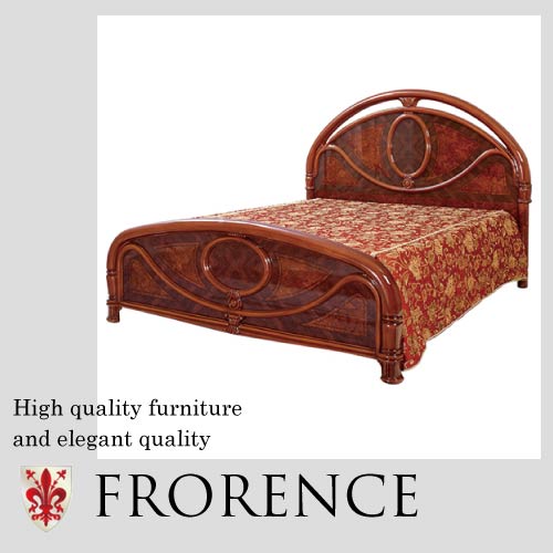 ワイドダブルベッド(ブラウン)｜サルタレッリ フローレンス クラシック