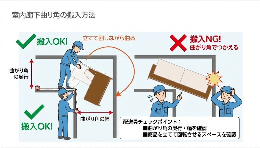 搬入時の室内廊下イメージ