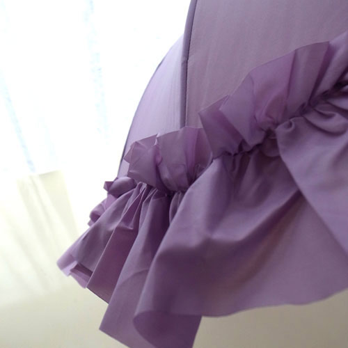 GRACY 日本製フリル雨長傘　パープル 晴雨兼用日傘】グレイシー (Gracy) Natural frill 一級遮光99.99