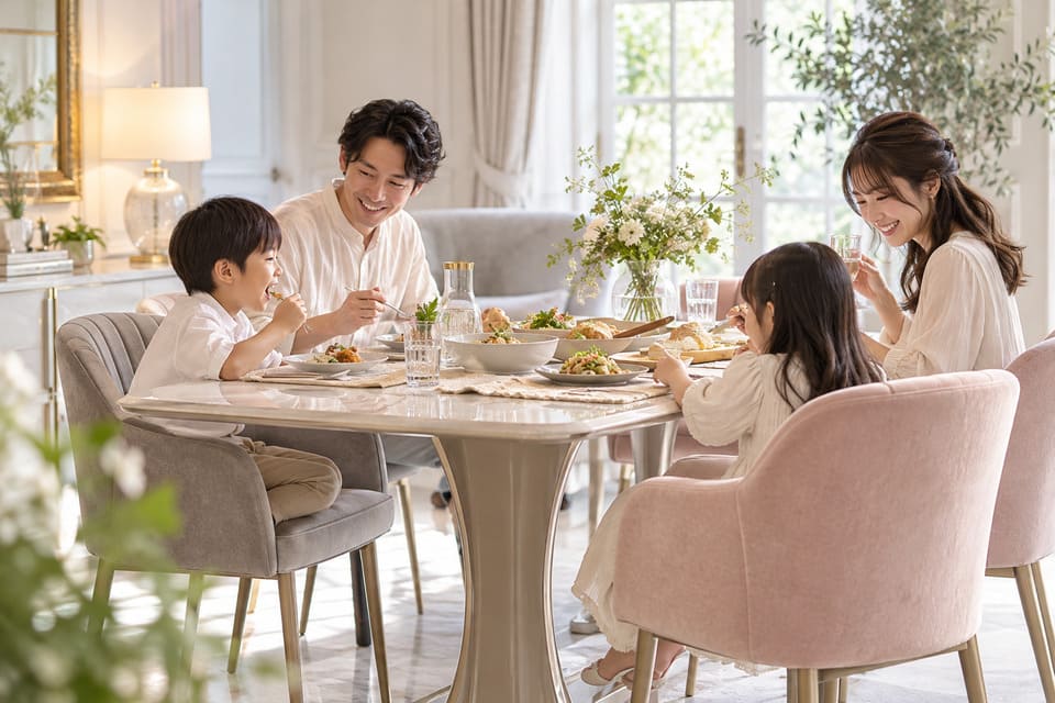 子どもと一緒に囲むダイニングセット
