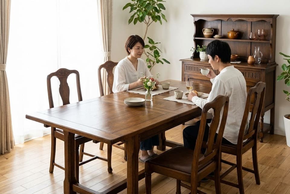 木のぬくもりを感じる木製ダイニングセット